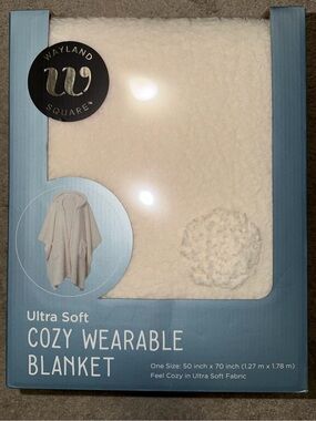 Wayland Square Ultra Soft Cozy Wearable Blanket - Cream